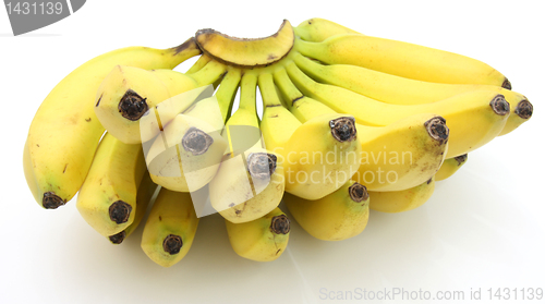 Image of Bunch of bananas isolated on white background