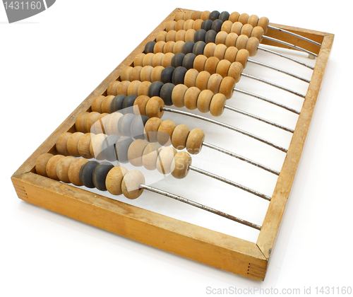 Image of old wooden abacus close up