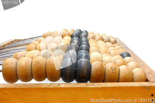 Image of old wooden abacus close up