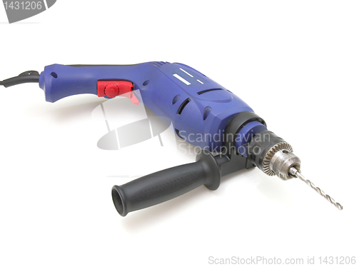 Image of the electric drill on white background with clipping path