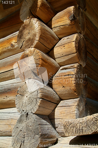 Image of Detail of traditional log-cabin