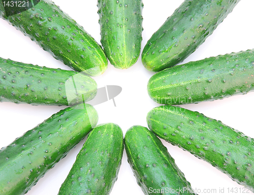 Image of Cucumbers isolated on white background