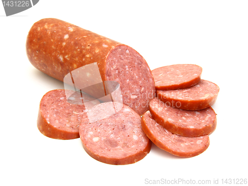 Image of Sausage cut by slices 