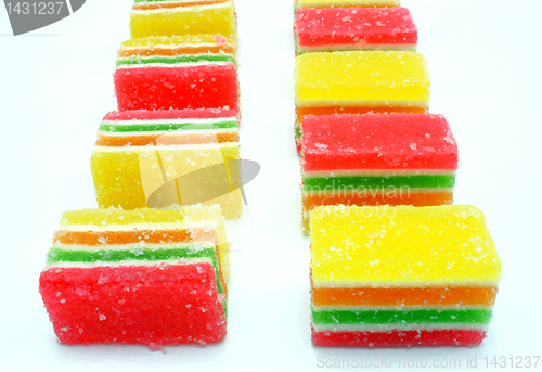 Image of Fruit candy multi-colored all sorts, a background