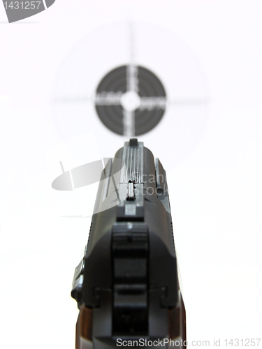 Image of Pistol a target