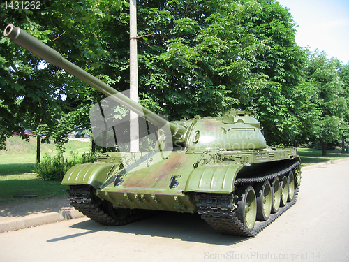 Image of Old military technology on parking in a museum Russia Moscow