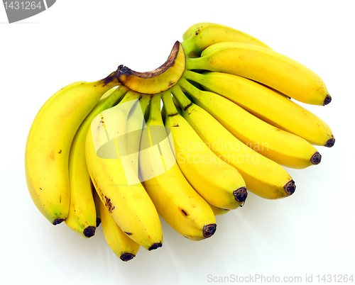 Image of Bunch of bananas isolated on white background