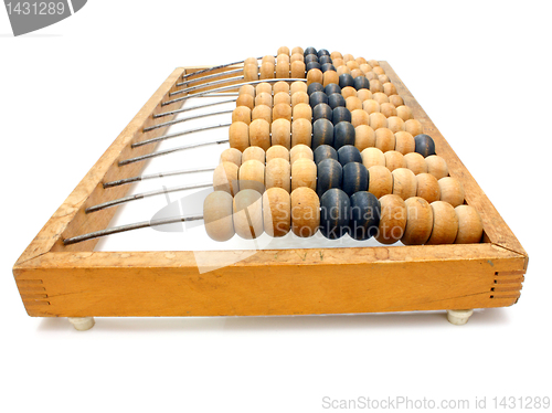 Image of old wooden abacus close up