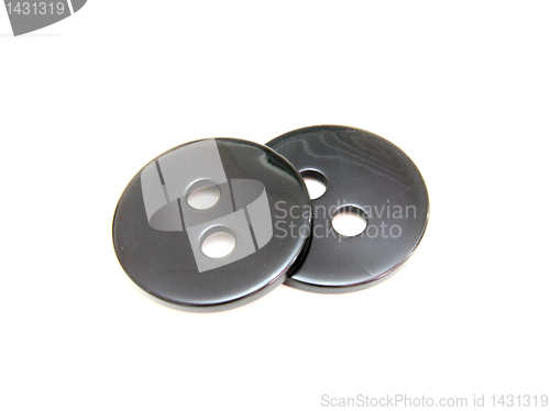 Image of black button isolated