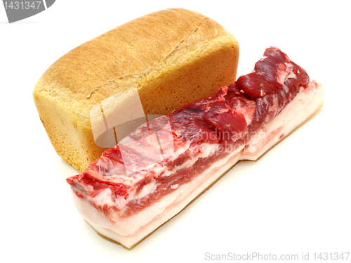 Image of bread and the big piece of meat 