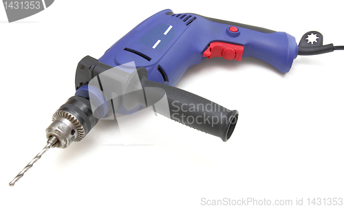 Image of the electric drill on white background with clipping path