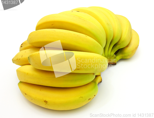Image of Bunch of bananas isolated on white background