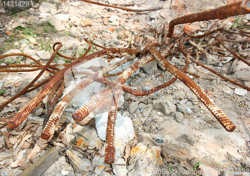 Image of Rusty Steel building armature