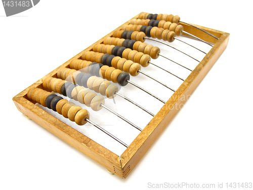 Image of old wooden abacus close up