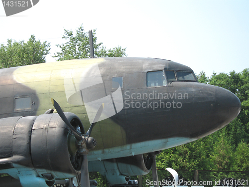 Image of Old military technology on parking in a museum Russia Moscow