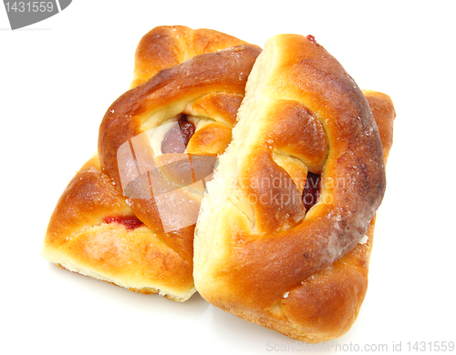 Image of Cherry pie isolated on white.