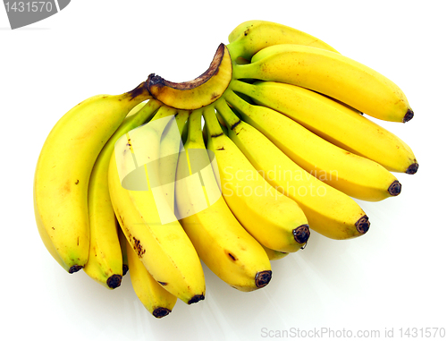 Image of Bunch of bananas isolated on white background