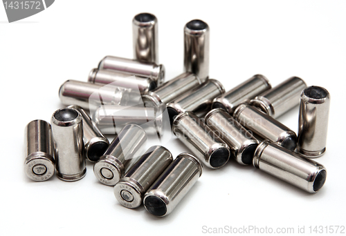 Image of bullets on the white background