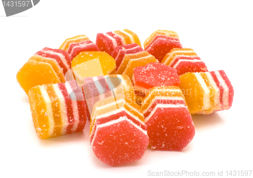 Image of Multi-coloured fruit candy, fruit jelly