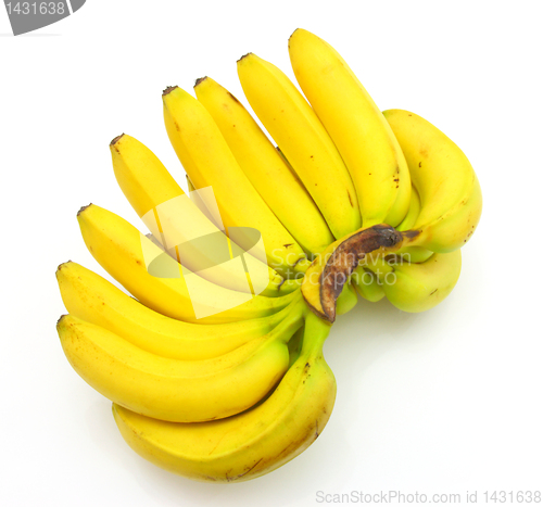 Image of Bunch of bananas isolated on white background