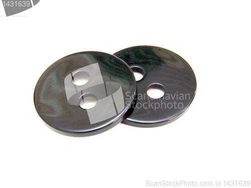 Image of black button isolated