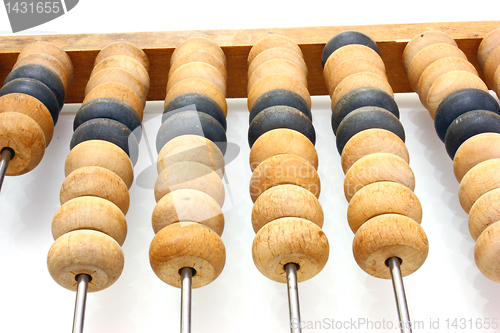 Image of old wooden abacus close up