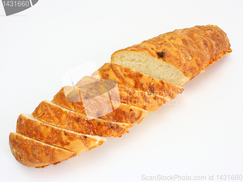 Image of The ruddy long loaf of bread 