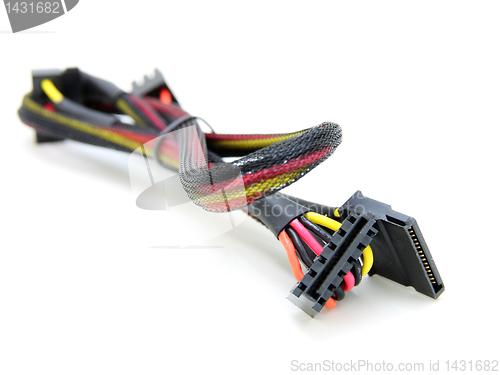 Image of Hard disk drive power cables with electronic cable