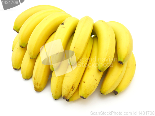 Image of Bunch of bananas isolated on white background