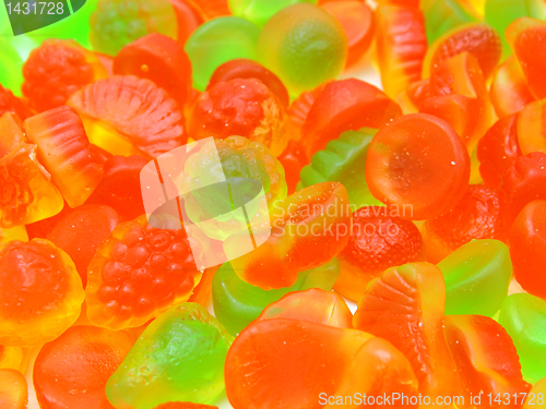 Image of Fruit candy multi-colored all sorts, a background