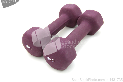 Image of Two two kilogram dumbbells