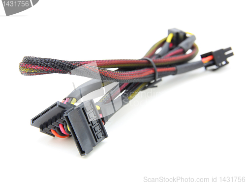 Image of Hard disk drive power cables with electronic cable