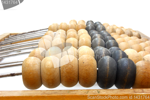 Image of old wooden abacus close up