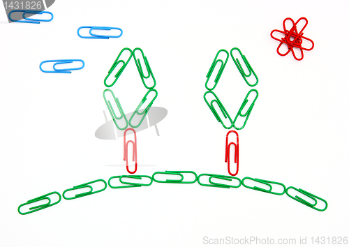 Image of Trees from color paper clips