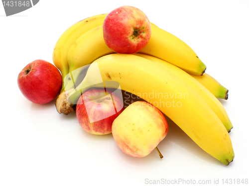 Image of Yellow bananas apples 