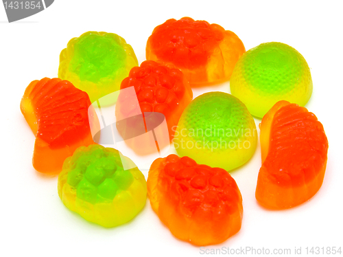 Image of Fruit candy multi-colored all sorts, a background