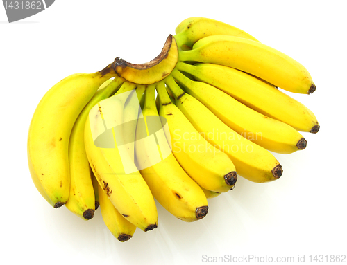 Image of Bunch of bananas isolated on white background