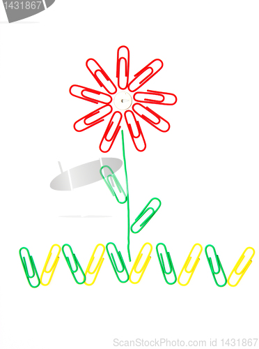 Image of Flower from paper clips