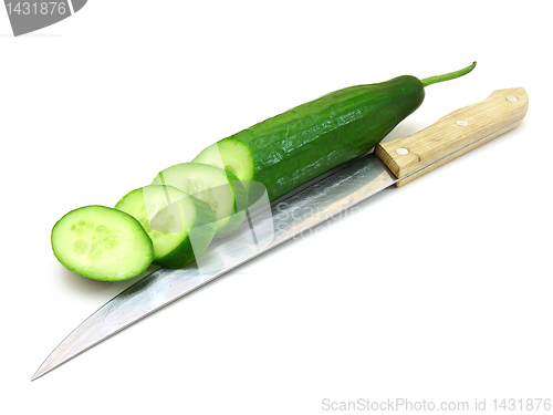 Image of Fresh sausage and cucumber