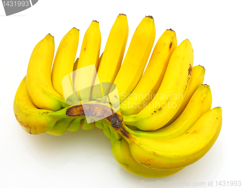 Image of Bunch of bananas isolated on white background
