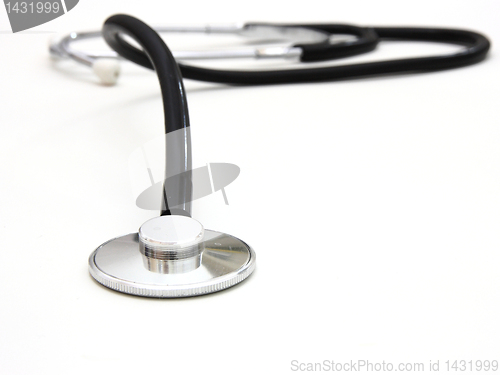 Image of stethoscope isolated over a white background. 