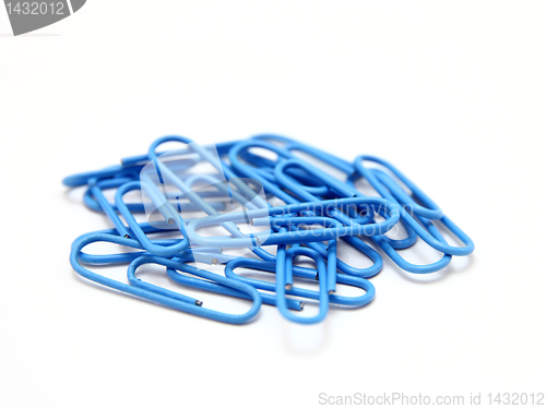 Image of Color paper clips to background. 