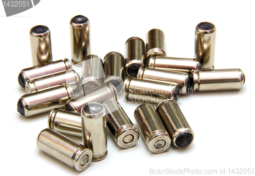 Image of bullets on the white background