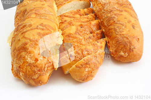 Image of The ruddy long loaf of bread 