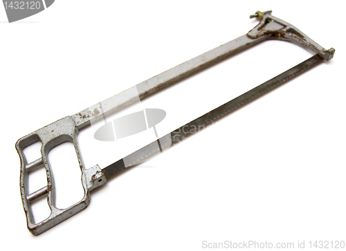 Image of The old hacksaw on metal 