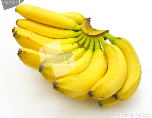 Image of Bunch of bananas isolated on white background