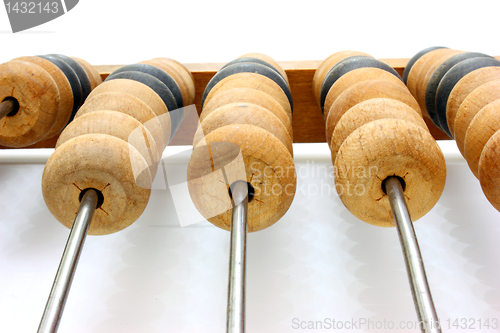 Image of old wooden abacus close up