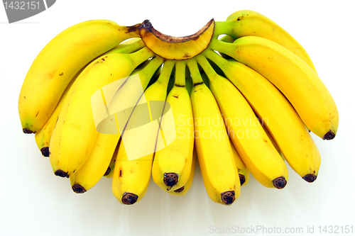 Image of Bunch of bananas isolated on white background