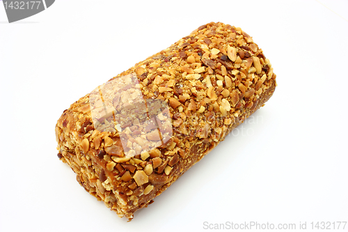 Image of Fresh swiss roll with poppy on white