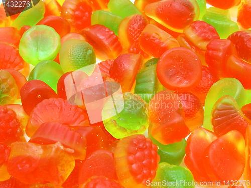 Image of Fruit candy multi-colored all sorts, a background